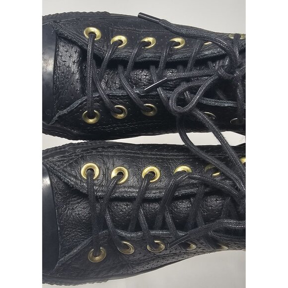 Converse Womens Black Leather Chuck Taylor All Star Low Top Sneaker Shoes Size 8 - Picture 2 of 13